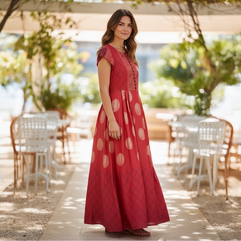 NEERUS SILK MAXI DRESS SZ XL